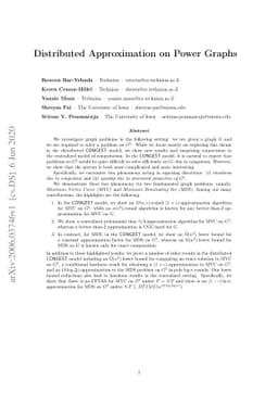 Distributed Approximation on Power Graphs