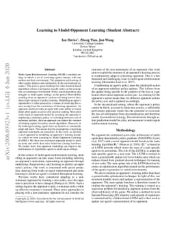 Learning to Model Opponent Learning
