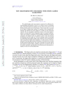 New Edgeworth-type expansions with finite sample guarantees