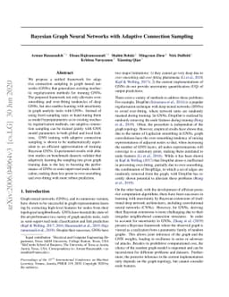 Bayesian Graph Neural Networks with Adaptive Connection Sampling