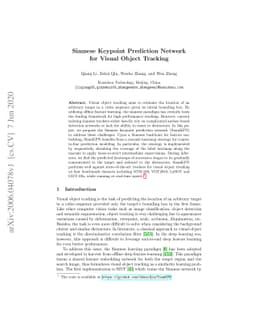 Siamese Keypoint Prediction Network for Visual Object Tracking