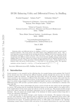 BUDS: Balancing Utility and Differential Privacy by Shuffling