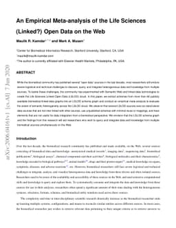 An Empirical Meta-analysis of the Life Sciences (Linked?) Open Data on
  the Web