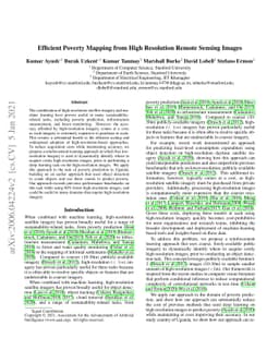 Efficient Poverty Mapping using Deep Reinforcement Learning