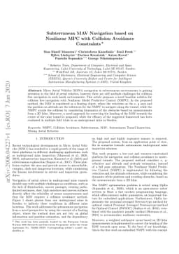 Subterranean MAV Navigation based on Nonlinear MPC with Collision
  Avoidance Constraints