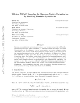 Efficient MCMC Sampling for Bayesian Matrix Factorization by Breaking
  Posterior Symmetries
