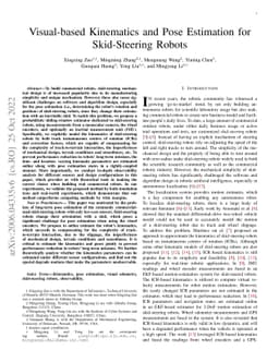 Visual-based Kinematics and Pose Estimation for Skid-Steering Robots