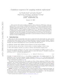 Confidence sequences for sampling without replacement