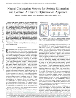 Neural Contraction Metrics for Robust Estimation and Control: A Convex
  Optimization Approach
