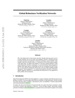 Global Robustness Verification Networks