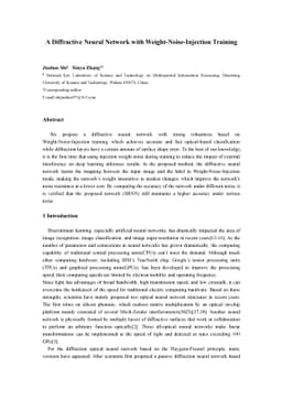 A Diffractive Neural Network with Weight-Noise-Injection Training