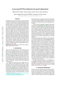 A non-causal FFTNet architecture for speech enhancement