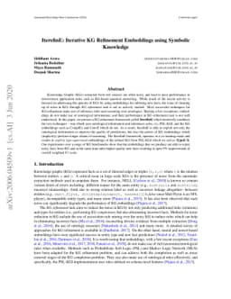 IterefinE: Iterative KG Refinement Embeddings using Symbolic Knowledge