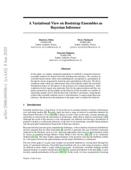 A Variational View on Bootstrap Ensembles as Bayesian Inference