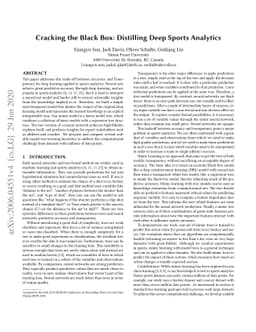 Cracking the Black Box: Distilling Deep Sports Analytics