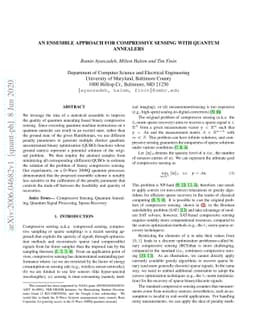 An Ensemble Approach for Compressive Sensing with Quantum