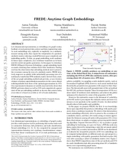 FREDE: Anytime Graph Embeddings