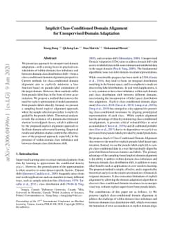 Implicit Class-Conditioned Domain Alignment for Unsupervised Domain
  Adaptation