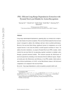PNL: Efficient Long-Range Dependencies Extraction with Pyramid Non-Local
  Module for Action Recognition