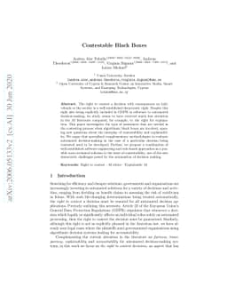 Contestable Black Boxes