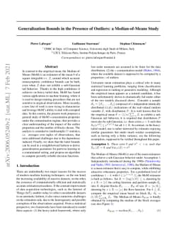 Generalization Bounds in the Presence of Outliers: a Median-of-Means
  Study