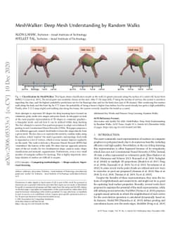 MeshWalker: Deep Mesh Understanding by Random Walks