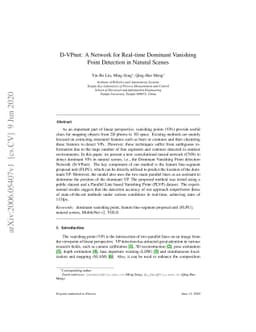 D-VPnet: A Network for Real-time Dominant Vanishing Point Detection in
  Natural Scenes