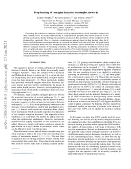 Deep learning of contagion dynamics on complex networks