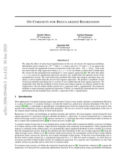 On Coresets For Regularized Regression