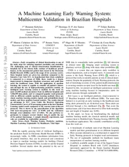 A Machine Learning Early Warning System: Multicenter Validation in
  Brazilian Hospitals
