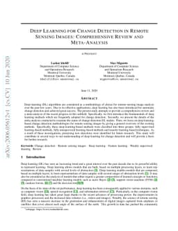 Deep Learning for Change Detection in Remote Sensing Images:
  Comprehensive Review and Meta-Analysis