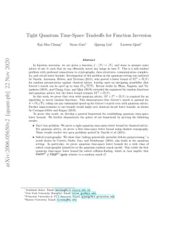 Tight Quantum Time-Space Tradeoffs for Function Inversion