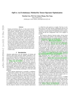 OpEvo: An Evolutionary Method for Tensor Operator Optimization