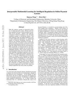Interpretable Multimodal Learning for Intelligent Regulation in Online
  Payment Systems