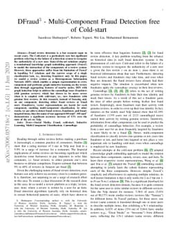 DFraud3- Multi-Component Fraud Detection freeof Cold-start