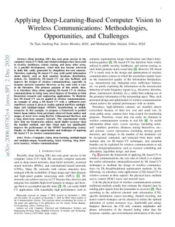 Applying Deep-Learning-Based Computer Vision to Wireless Communications:
  Methodologies, Opportunities, and Challenges