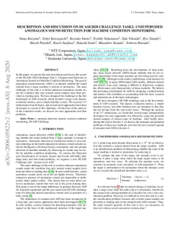 Description and Discussion on DCASE2020 Challenge Task2: Unsupervised
  Anomalous Sound Detection for Machine Condition Monitoring