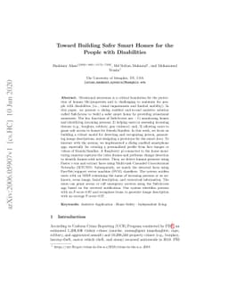Toward Building Safer Smart Homes for the People with Disabilities