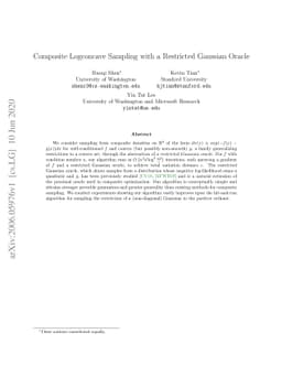 Composite Logconcave Sampling with a Restricted Gaussian Oracle