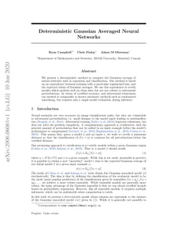 Deterministic Gaussian Averaged Neural Networks