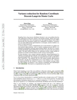 Variance reduction for Random Coordinate Descent-Langevin Monte Carlo