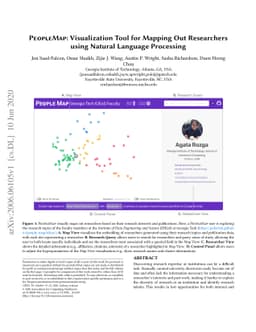 PeopleMap: Visualization Tool for Mapping Out Researchers using Natural
  Language Processing