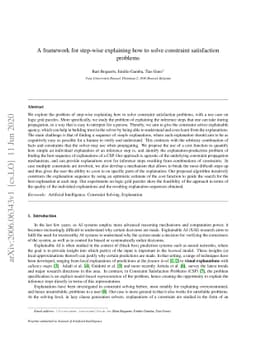 A framework for step-wise explaining how to solve constraint
  satisfaction problems