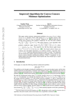 Improved Algorithms for Convex-Concave Minimax Optimization