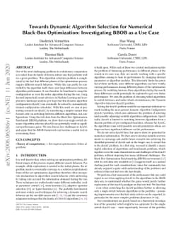 Towards Dynamic Algorithm Selection for Numerical Black-Box
  Optimization: Investigating BBOB as a Use Case