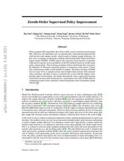 Zeroth-Order Supervised Policy Improvement