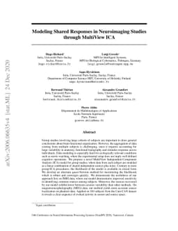 Modeling Shared Responses in Neuroimaging Studies through MultiView ICA
