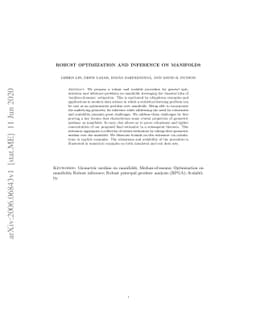 Robust Optimization and Inference on Manifolds