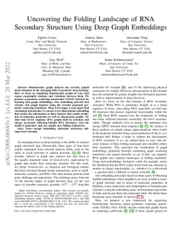 Uncovering the Folding Landscape of RNA Secondary Structure with Deep
  Graph Embeddings