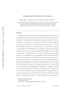 Longitudinal Self-Supervised Learning